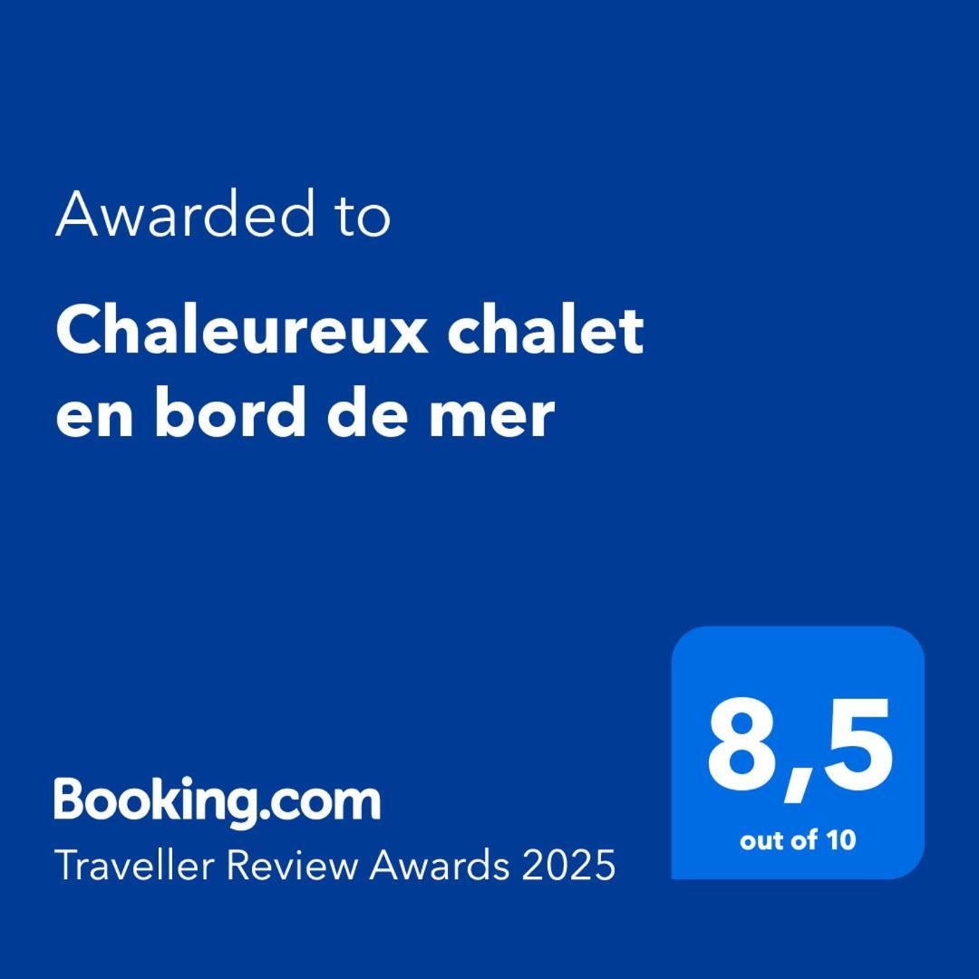 Chaleureux chalet en bord de mer Merville-Franceville-Plage Extérieur photo
